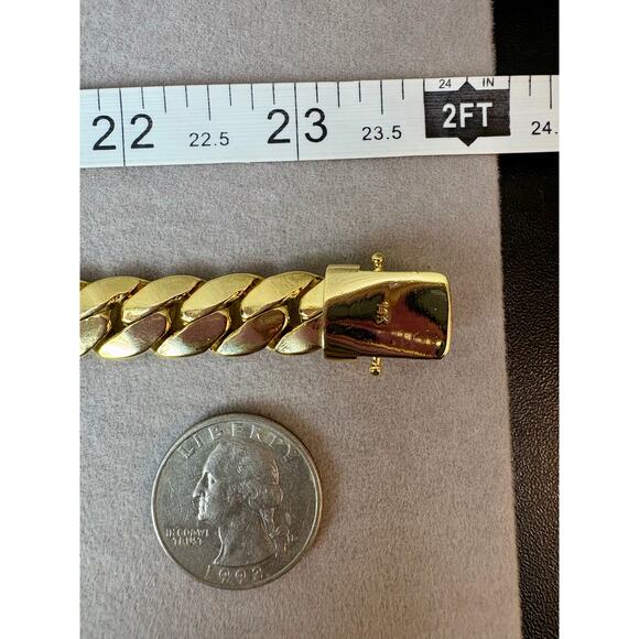 NEW 24” 14k Gold Filled, 11mm Thick Solid Chain - Picture 3 of 9